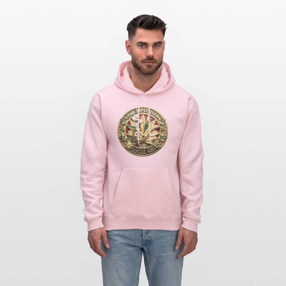 UTAH PIPEFILLERS LOCAL 420 F/B DESIGN Men's Hoodie - pale pink