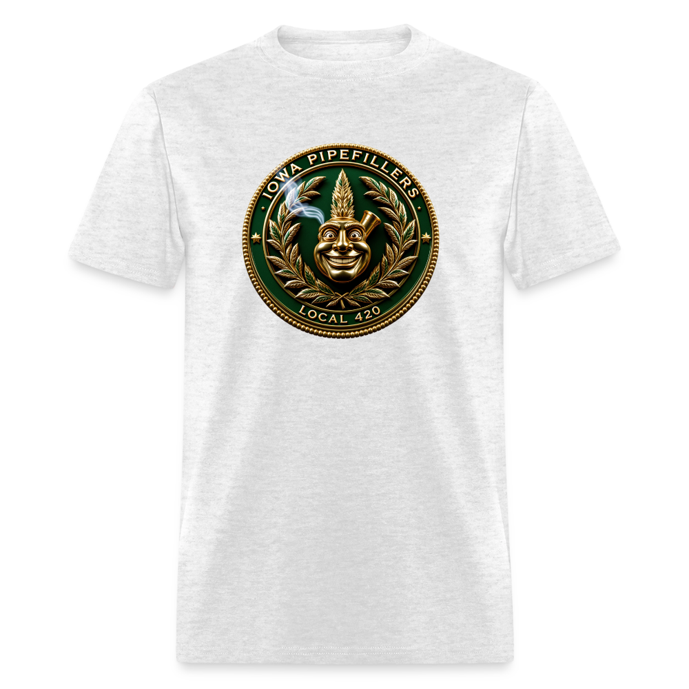 IOWA PIPEFILLERS LOCAL 420 F/B DESIGN Men's T-Shirt - light heather gray