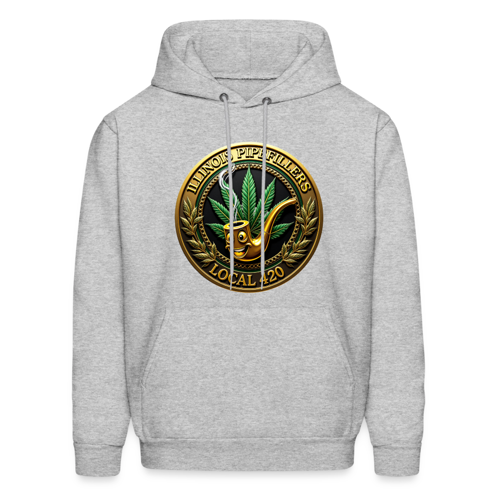 ILLINOIS PIPEFILLERS LOCAL 420 F/B DESIGN Men's Hoodie - heather gray