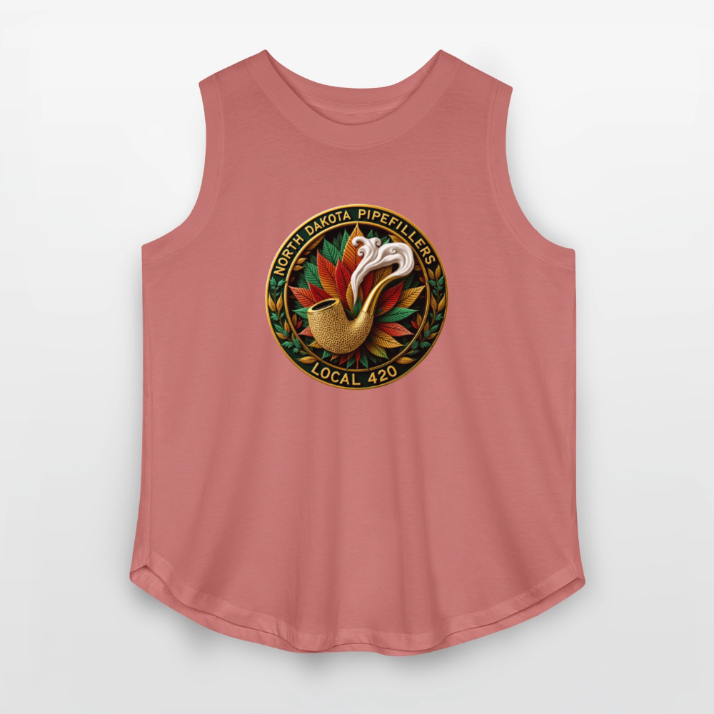 NORTH DAKOTA PIPEFILLERS LOCAL 420 Women's Curvy Relaxed Tank Top - mauve