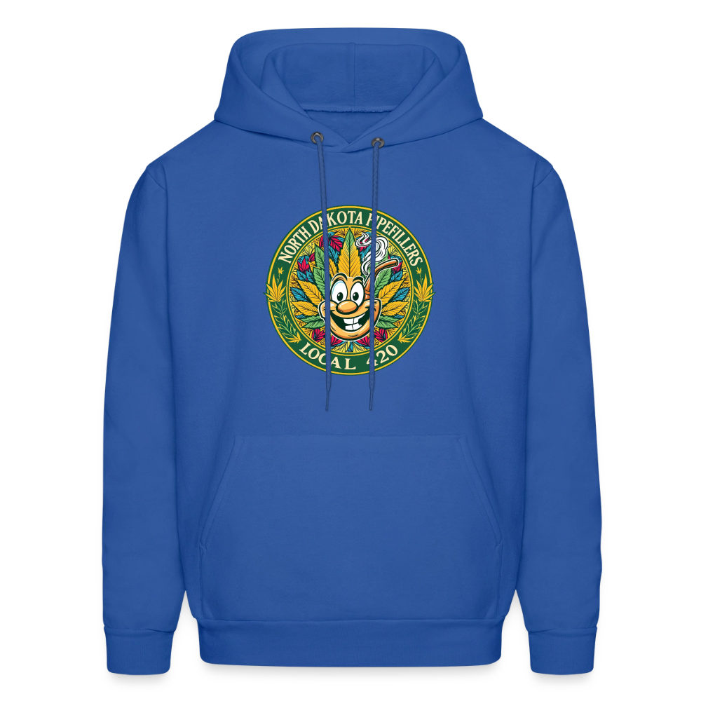 NORTH DAKOTA PIPEFILLERS LOCAL 420 F/B 2 DESIGNS Men's Hoodie - royal blue