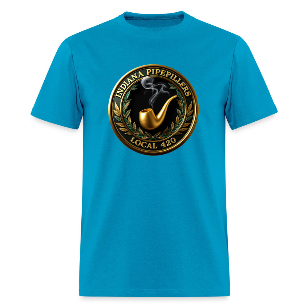 INDIANA PIPEFILLERS LOCAL 420 Men's T-Shirt - turquoise