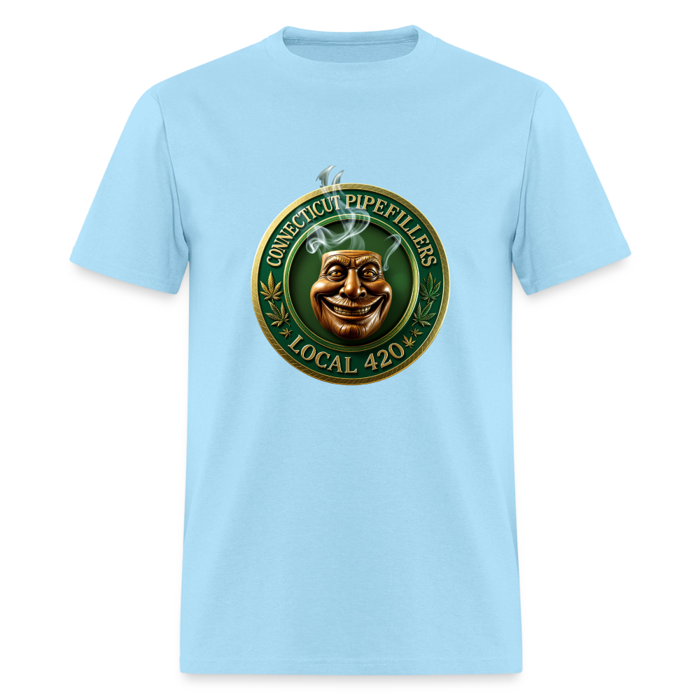CONNECTICUT PIPEFILLERS LOCAL 420 F/B DESIGN Men's T-Shirt - powder blue
