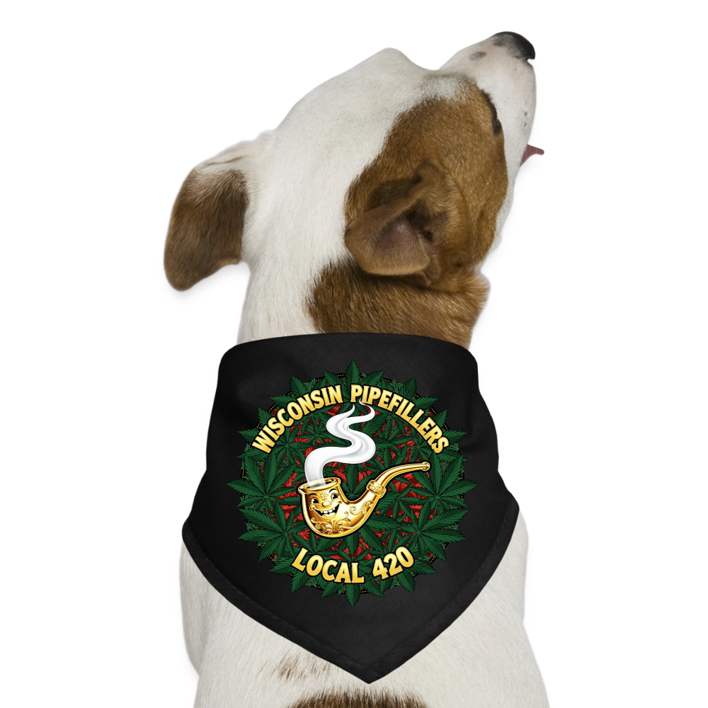 WISCONSIN PIPEFILLERS LOCAL 420 Union Dog Bandana - black