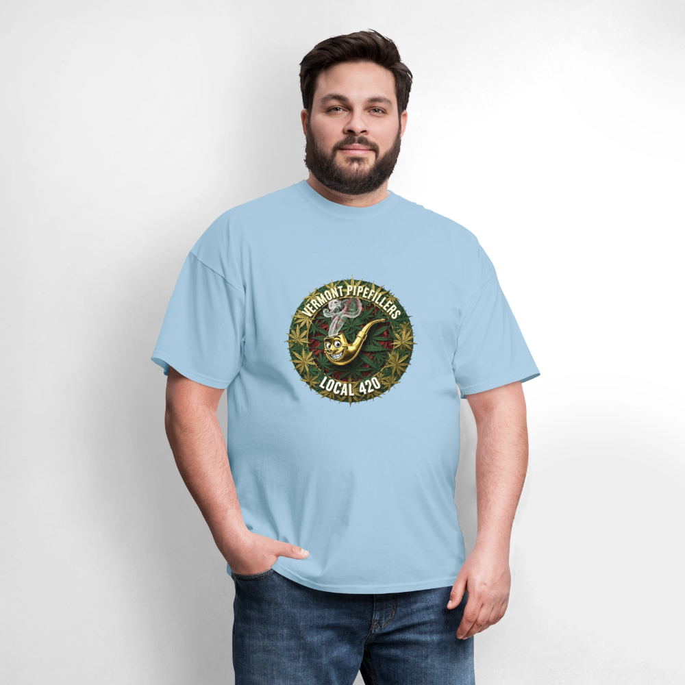VERMONT PIPEFILLERS LOCAL 420 Men's T-Shirt - powder blue