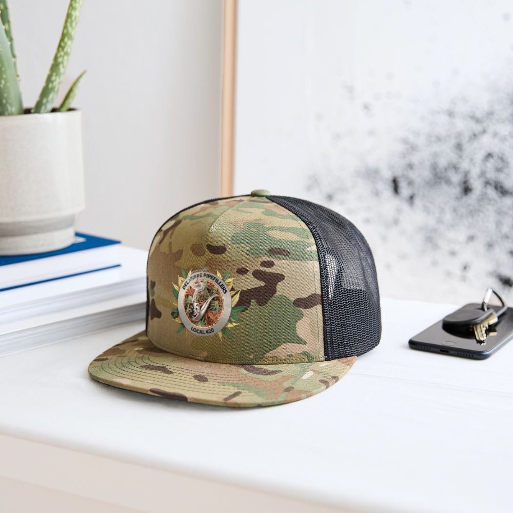 DELAWARE PIPEFILLERS LOCAL 420 CAMO Trucker Hat - MultiCam\black
