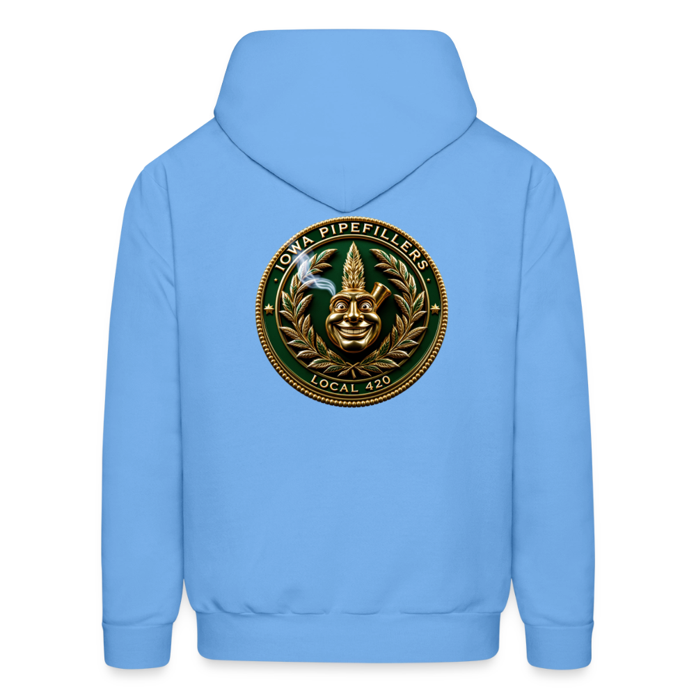IOWA PIPEFILLERS LOCAL 420 F/B DESIGN Men's Hoodie - carolina blue