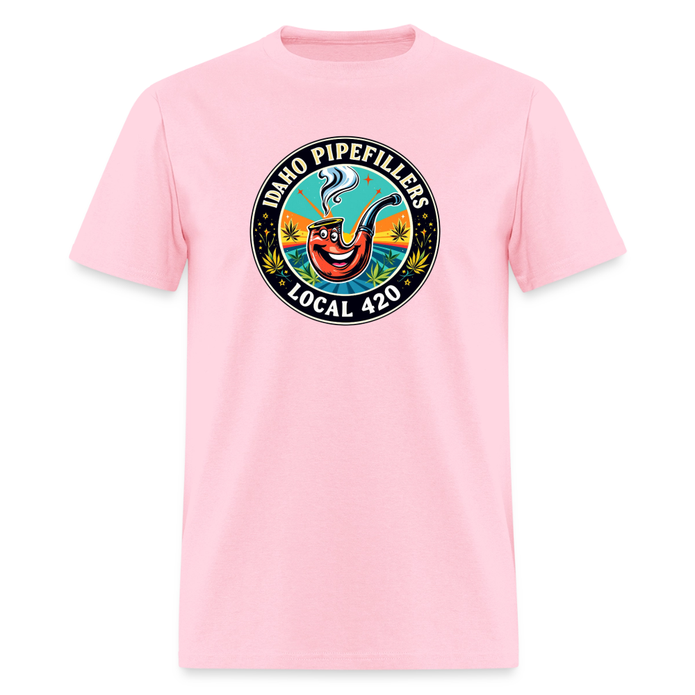 IDAHO PIPEFILLERS LOCAL 420 F/B DESIGN Men's T-Shirt - pink