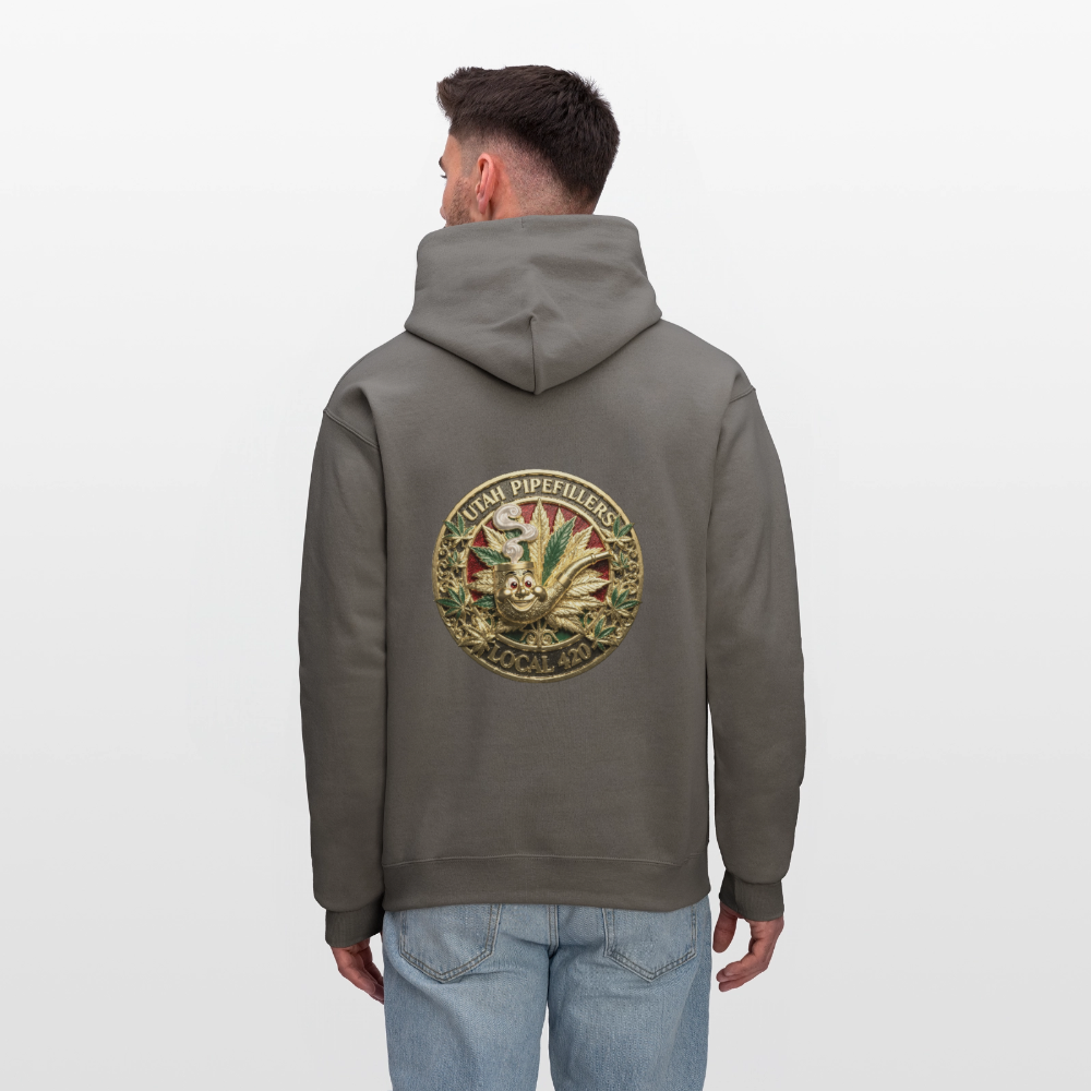 UTAH PIPEFILLERS LOCAL 420 F/B DESIGN Men's Hoodie - asphalt gray