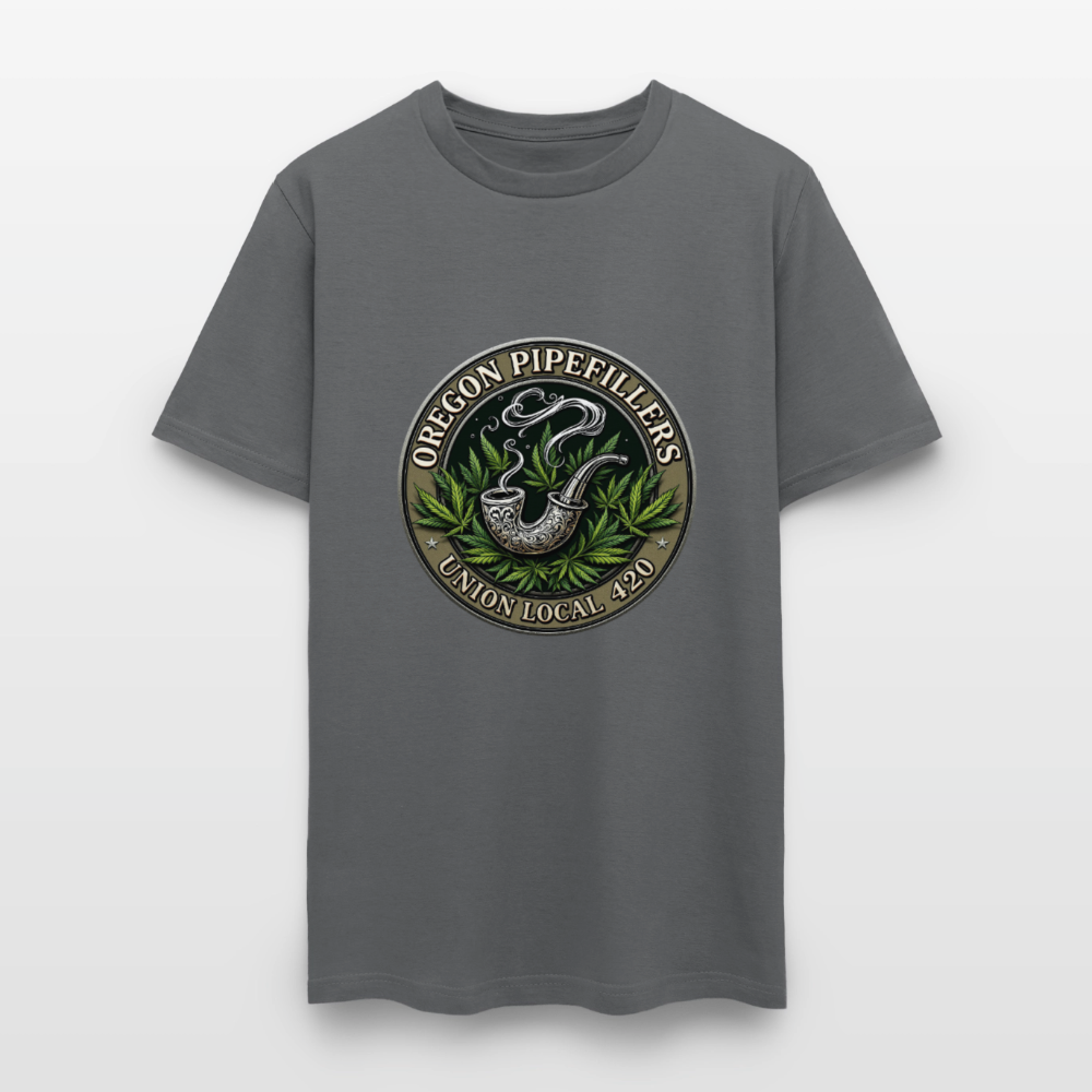 OREGON PIPEFILLERS UNION LOCAL 420 Men's T-Shirt - charcoal