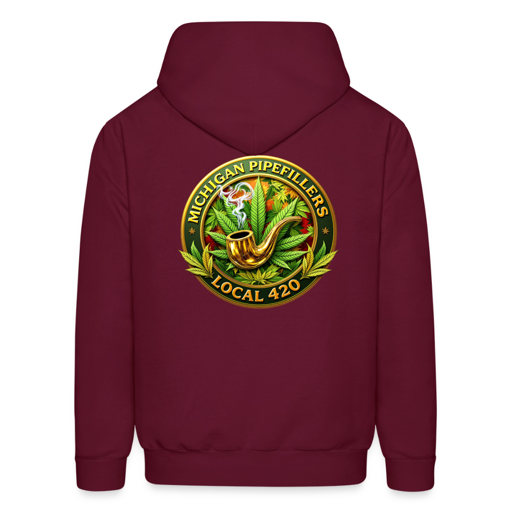 MICHIGAN PIPEFILLERS LOCAL 420 F/B DESIGN Men's Hoodie - burgundy