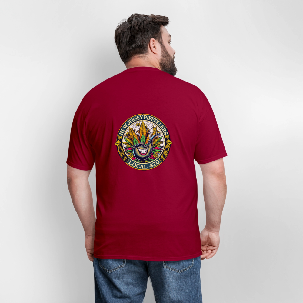 NEW JERSEY PIPEFILLERS LOCAL 420 F/B DESIGN Men's T-Shirt - true red