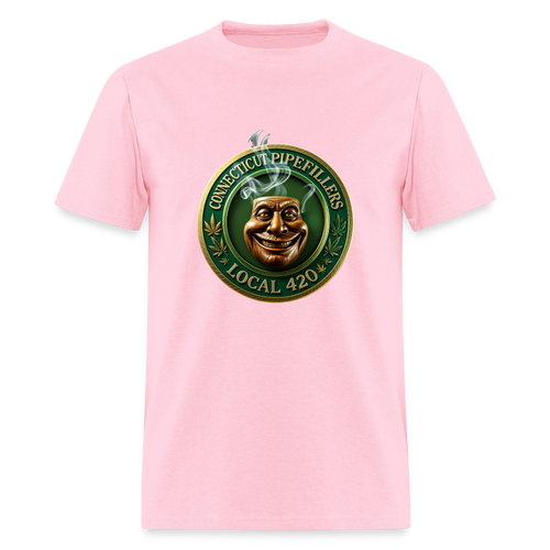 CONNECTICUT PIPEFILLERS LOCAL 420 F/B DESIGN Men's T-Shirt - pink
