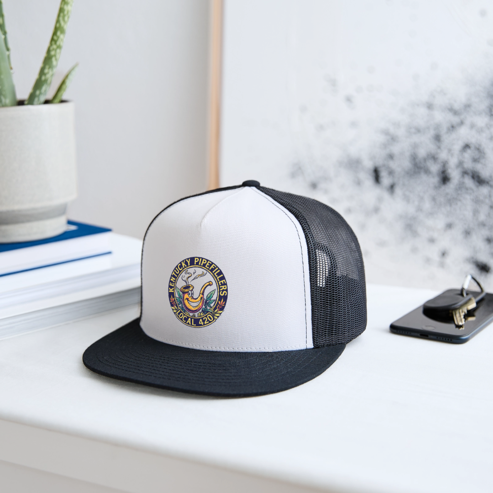 KENTUCK YPIPEFILLERS LOCAL 420 Trucker Hat - white/black