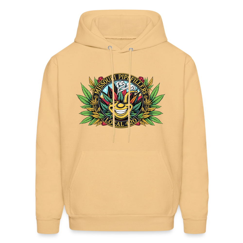 MISSOURI PIPEFILLERS LOCAL 420 Dog Bandana Men's Hoodie - light gold 