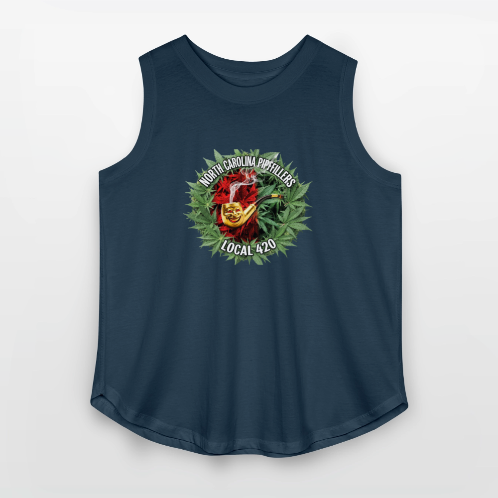 NORTH CAROLINA PIPEFILLERS LOCAL 420 Women's Curvy Relaxed Tank Top - denim