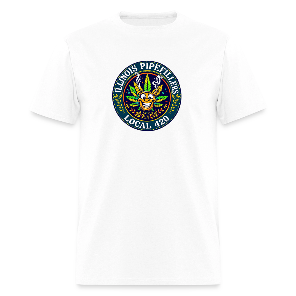 ILLINOIS PIPEFILLERS LOCAL 420 Men's T-Shirt - white