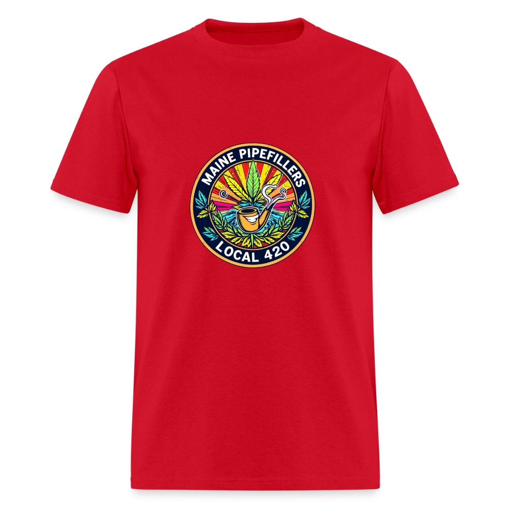 MAINE PIPEFILLERS LOCAL 420 Men's T-Shirt - red