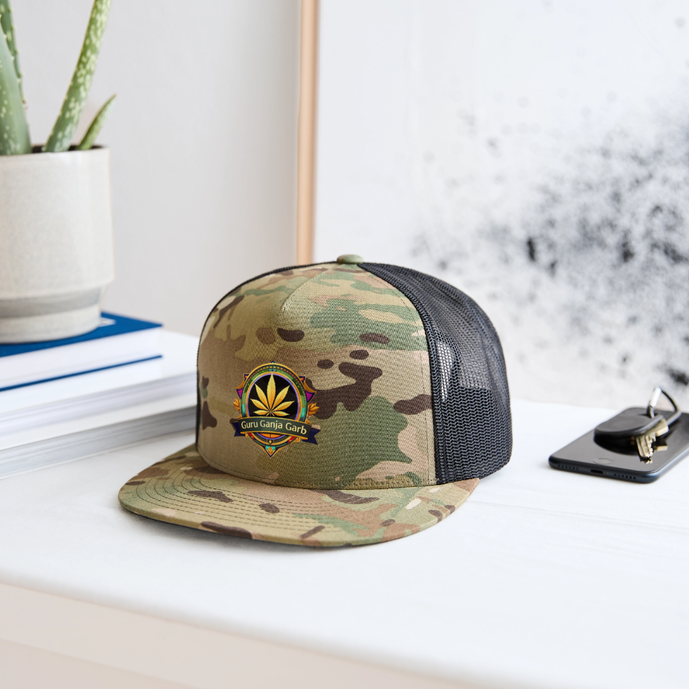 OFFICAL GURU GANJA GARB  GGG CAMO Trucker Hat - MultiCam\black