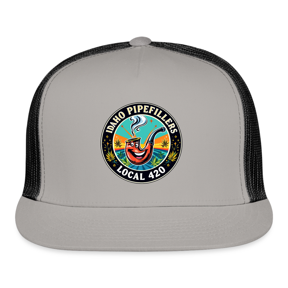 IDAHO PIPEFILLERS LOCAL 420 Trucker Hat - gray/black