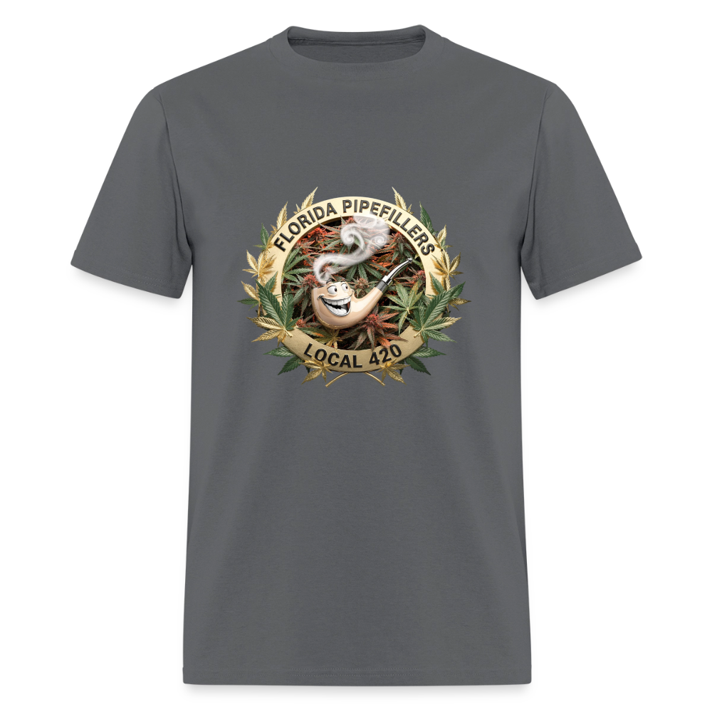 FLORIDA PIPEFILLERS LOCAL 420 F/B DESIGN Men's T-Shirt - charcoal