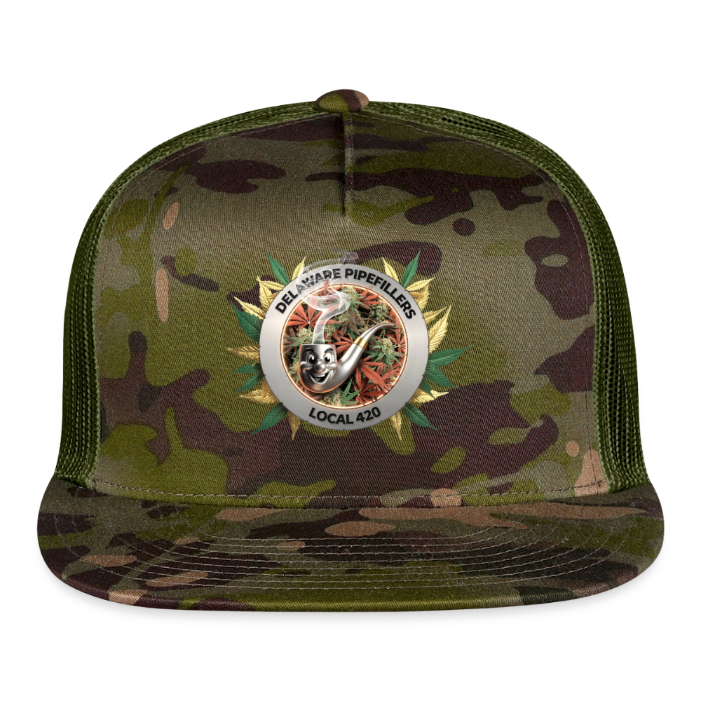 DELAWARE PIPEFILLERS LOCAL 420 CAMO Trucker Hat - MultiCam\green