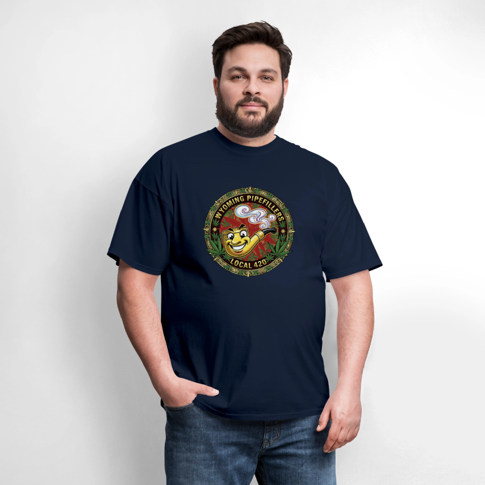 WYOMING PIPEFILLERS LOCAL 420 Men's T-Shirt - navy