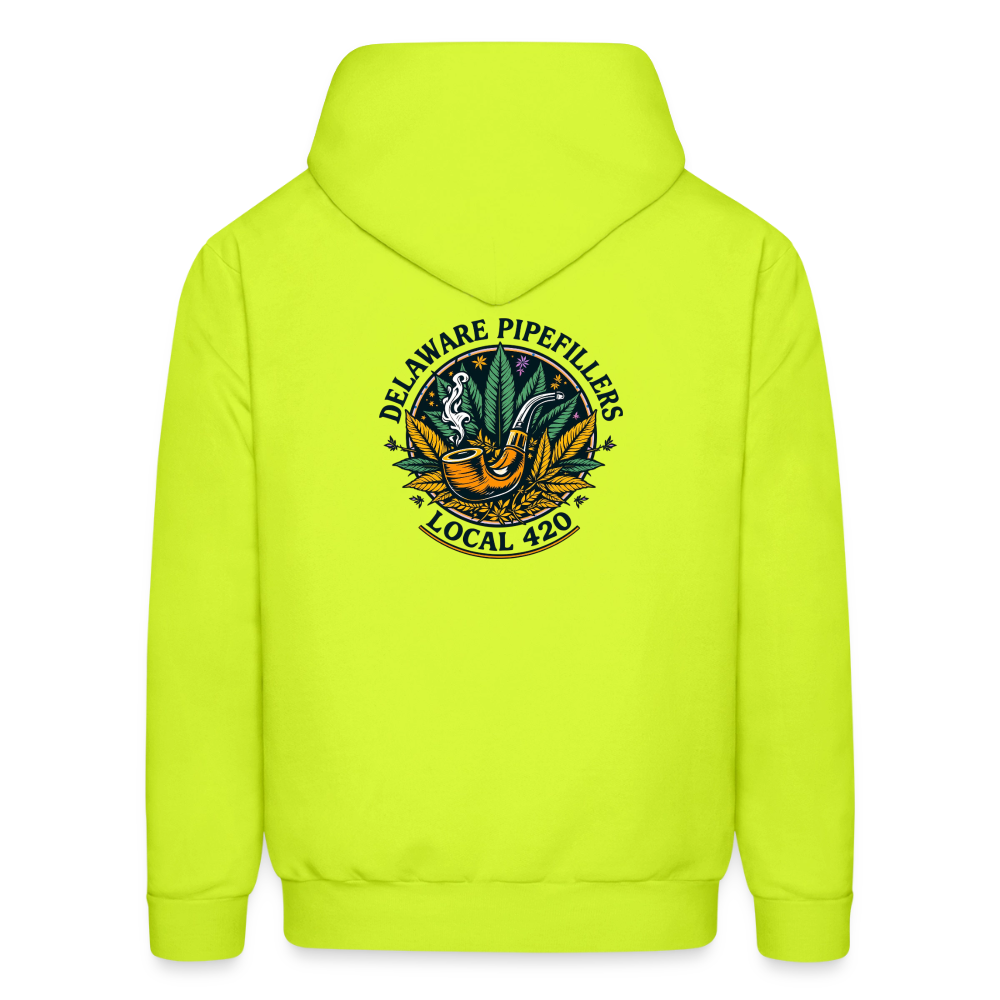 DELAWARE PIPEFILLERS LOCAL 420 F/B DESIGN Men's Hoodie - safety green