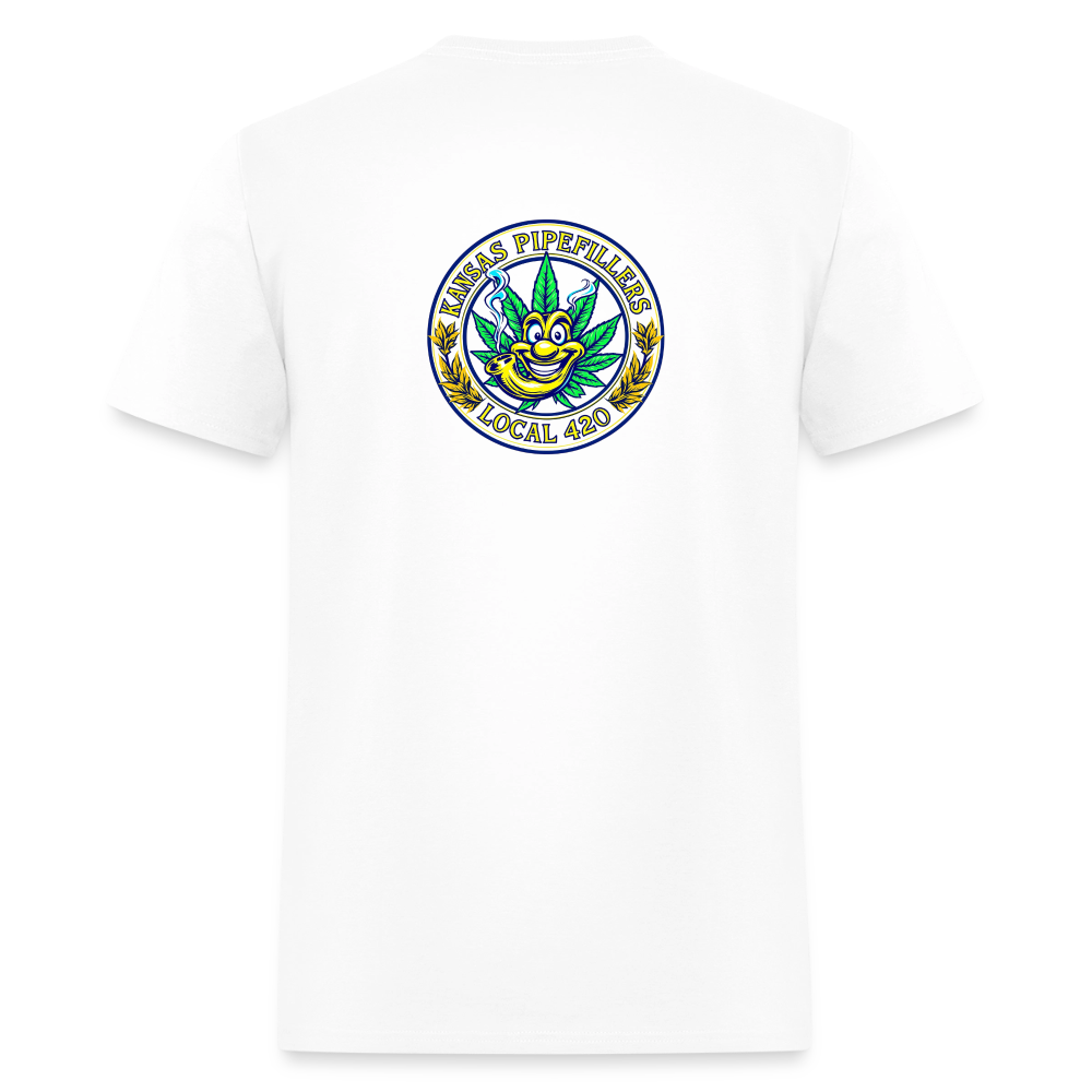KANSAS PIPEFILLERS LOCAL 420 F/B DESIGNS Men's T-Shirt - white