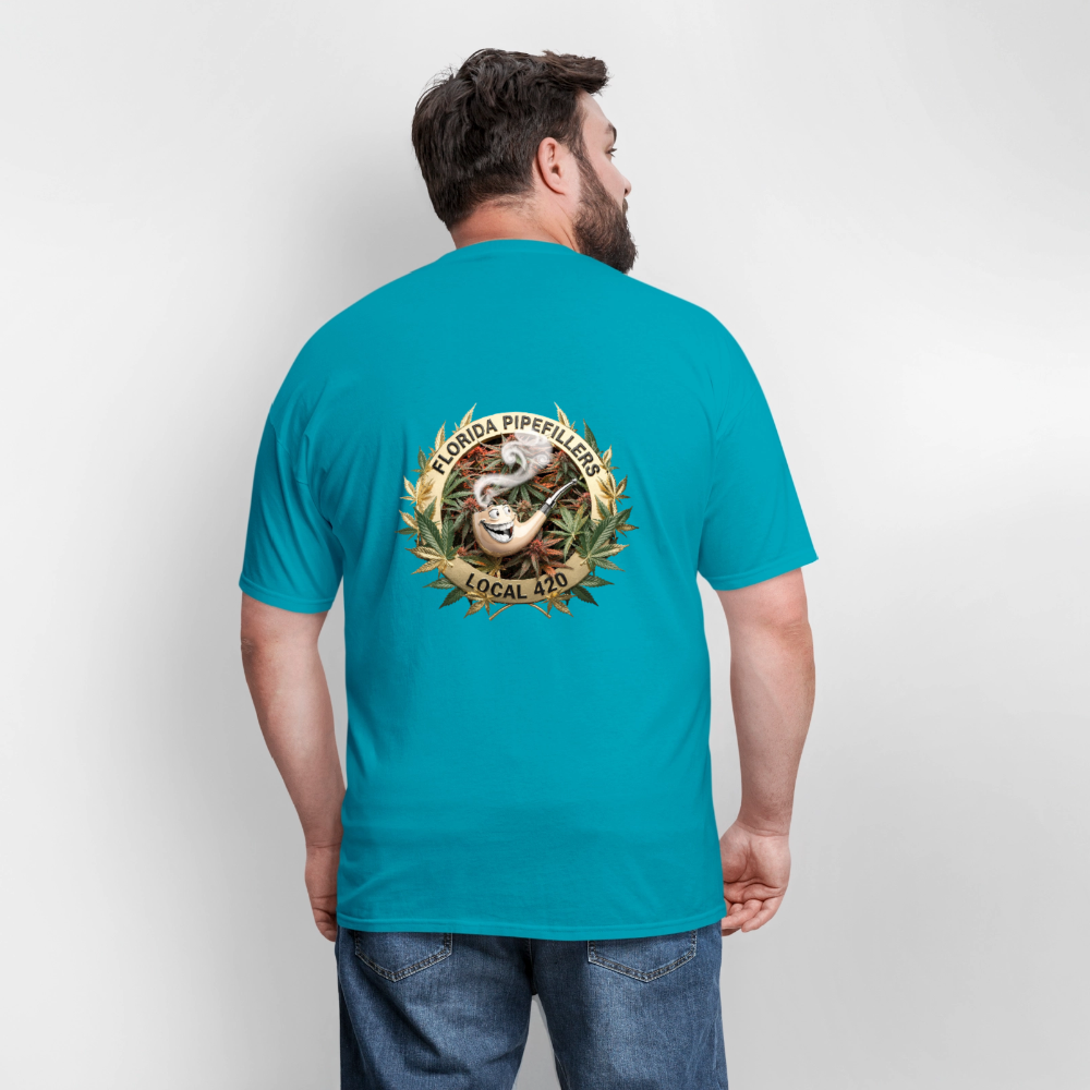 FLORIDA PIPEFILLERS LOCAL 420 F/B DESIGN Men's T-Shirt - turquoise