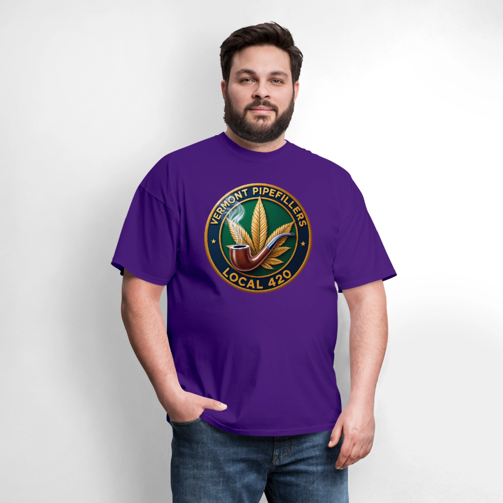 VERMONT PIPEFILLERS LOCAL 420 Men's T-Shirt - purple
