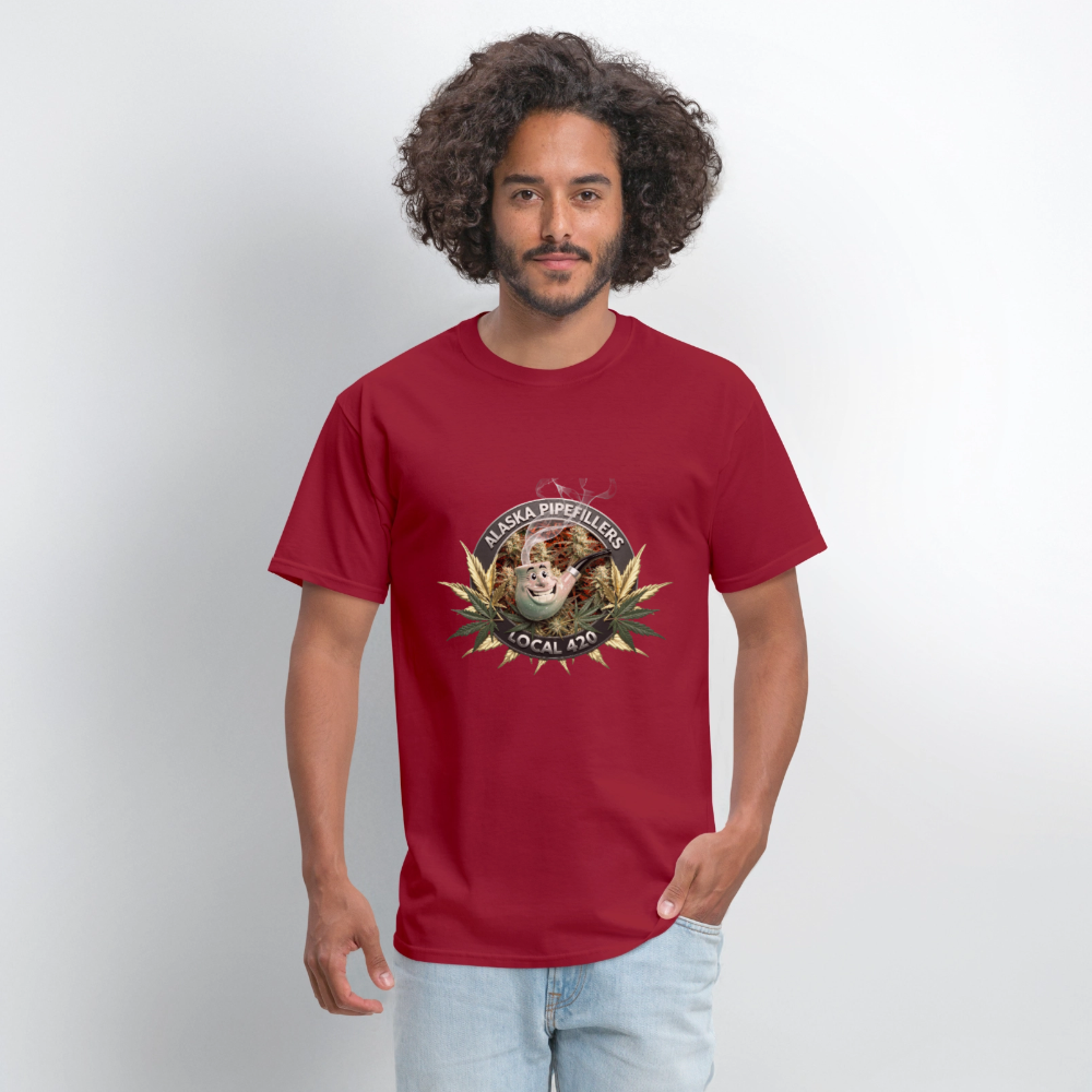 ALASKA PIPEFILLERS LOCAL 420 F/B DESIGN Men's T-Shirt - true red