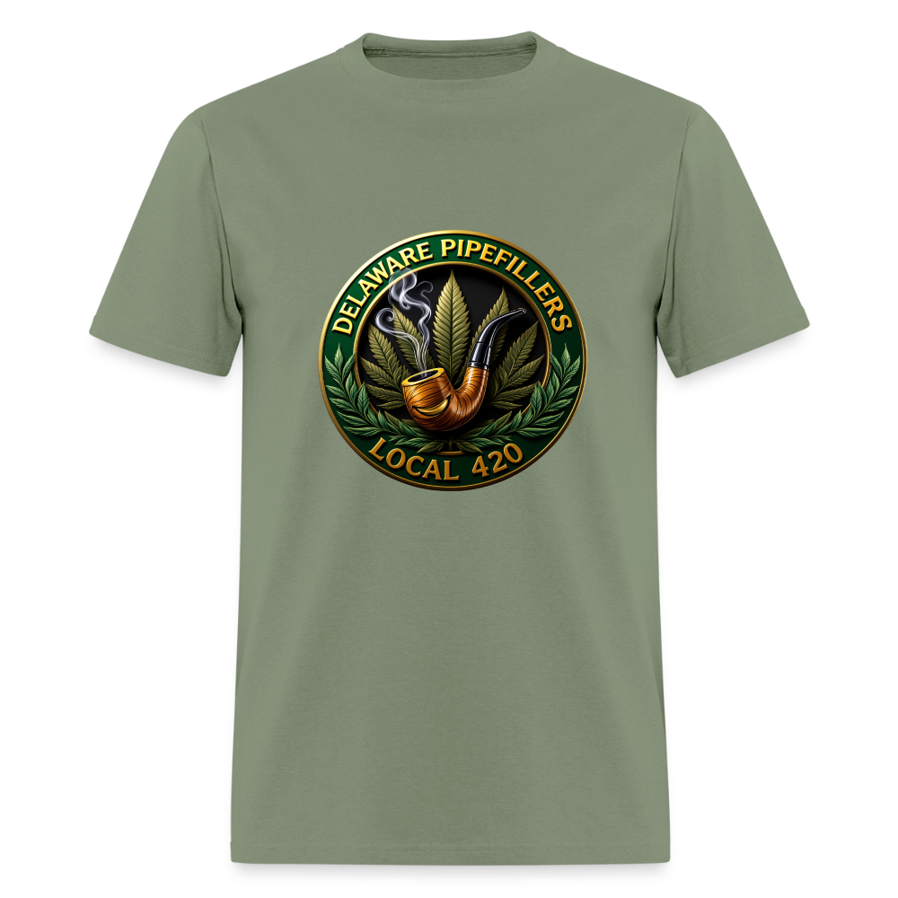 DELAWARE  PIPEFILLERS LOCAL 420 Men's T-Shirt - military green