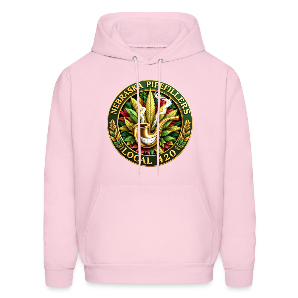 NEBRASKA PIPEFILLERS LOCAL 420 Men's Hoodie - pale pink