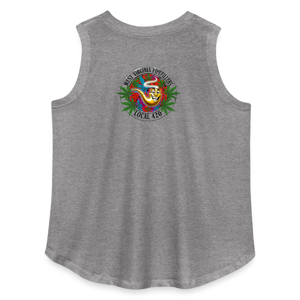WEST VIRGINIA PIPEFILLERS LOCAL 420 F/B DESIGN Women's Curvy Relaxed Tank Top - granite heather 