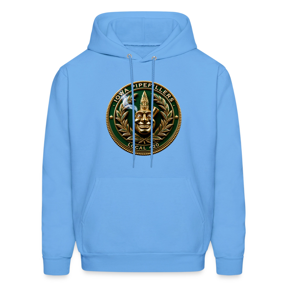 IOWA PIPEFILLERS LOCAL 420 F/B DESIGN Men's Hoodie - carolina blue