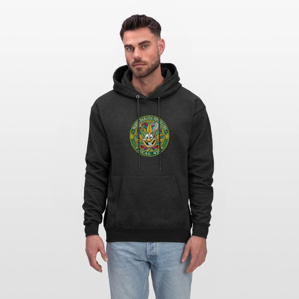 NORTH DAKOTA PIPEFILLERS LOCAL 420 F/B 2 DESIGNS Men's Hoodie - charcoal grey