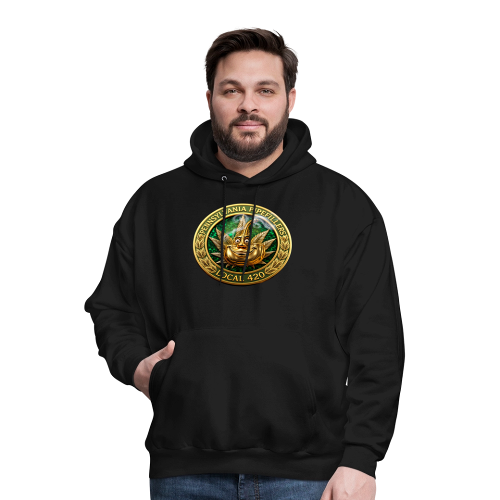 PENNSYLVANIA PIPEFILLERS LOCAL 420 F/B DESIGNS Men's Hoodie - black