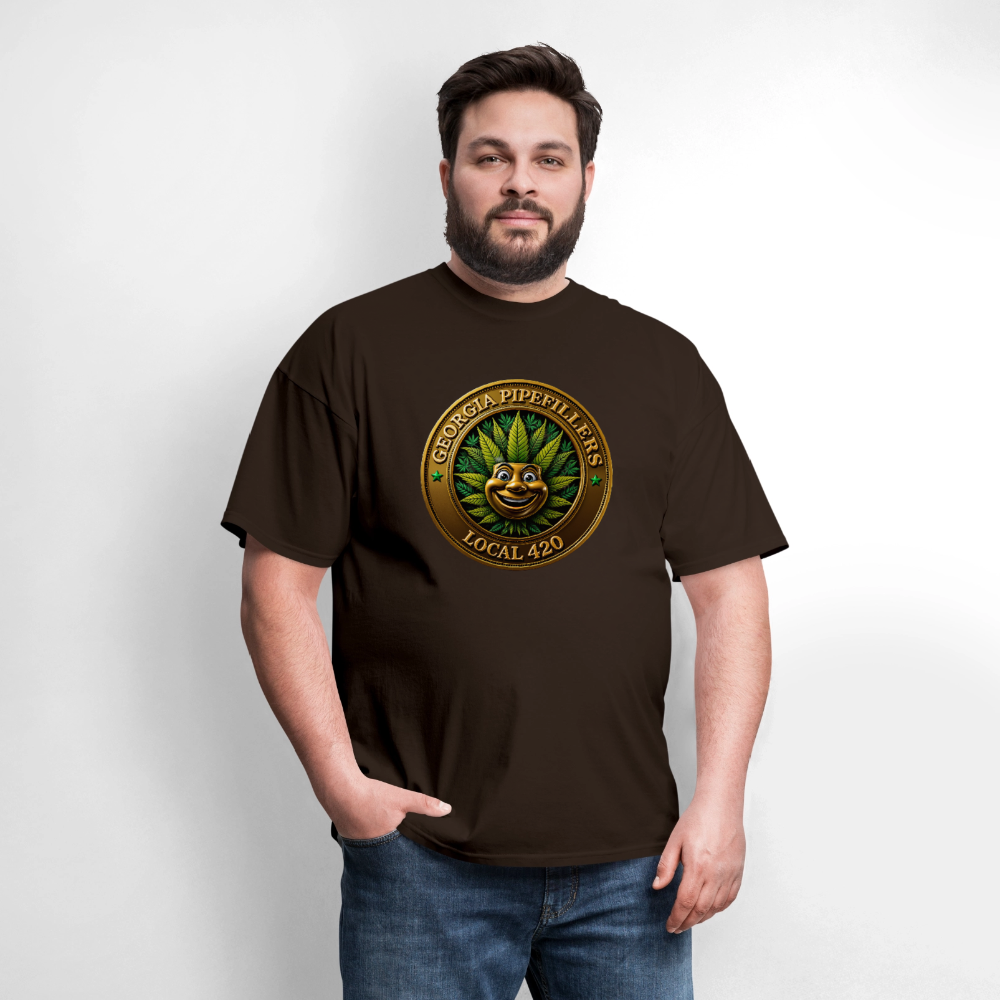 GEORGIA PIPEFILLERS LOCAL 420 Men's T-Shirt - brown