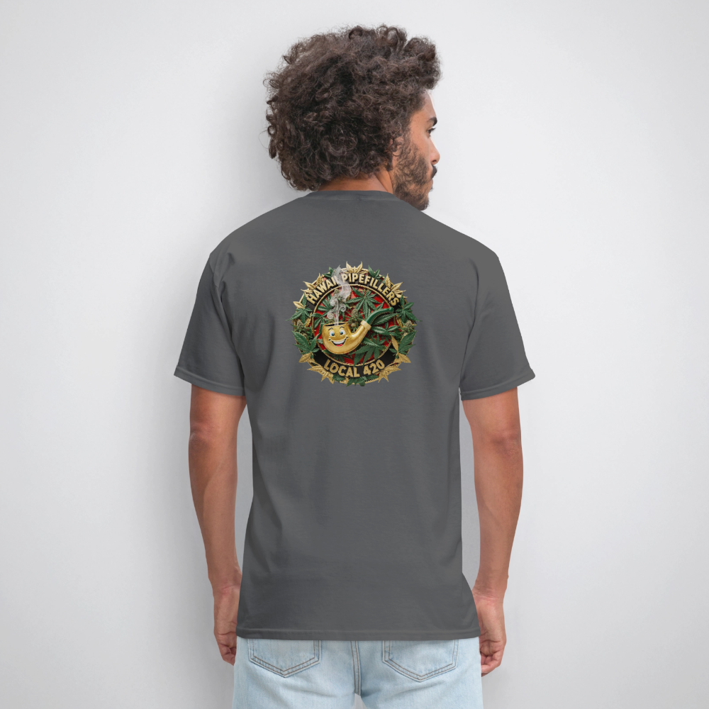 HAWAII PIPEFILLERS LOCAL 420 F/B DESIGN Men's T-Shirt - charcoal