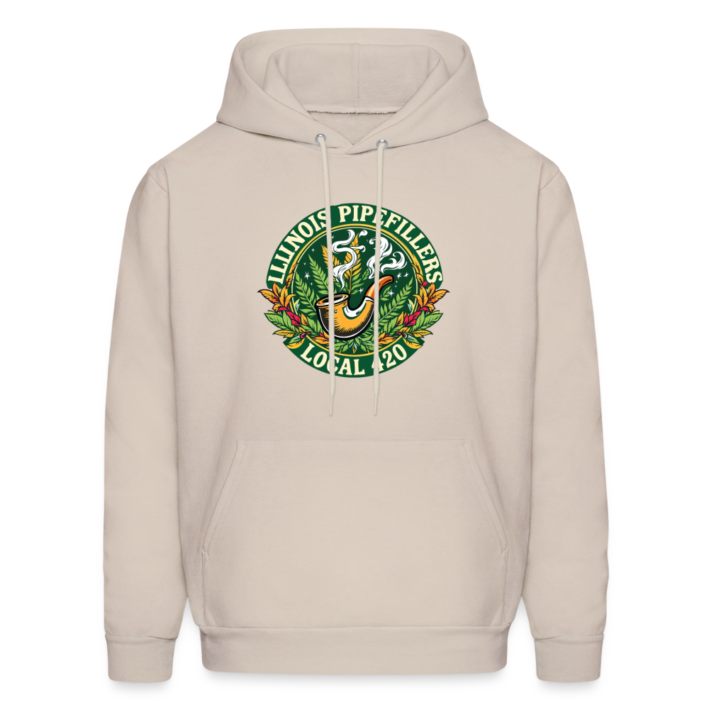 ILLINOIS PIPEFILLERS LOCAL 420 F/B DESIGN Men's Hoodie - Sand
