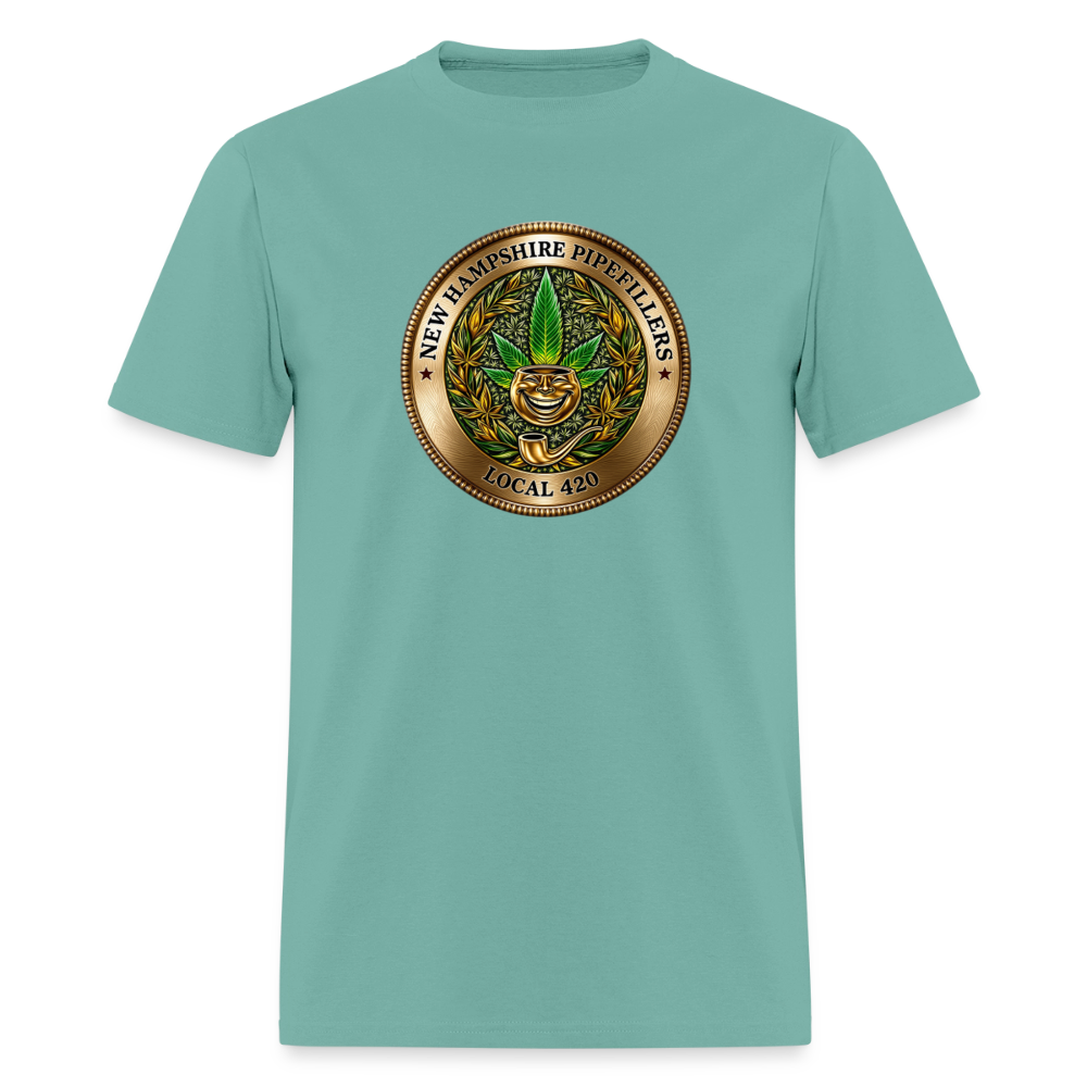 NEW HAMPSHIRE PIPEFILLERS UNION LOCAL 420 Men's T-Shirt - aquatic
