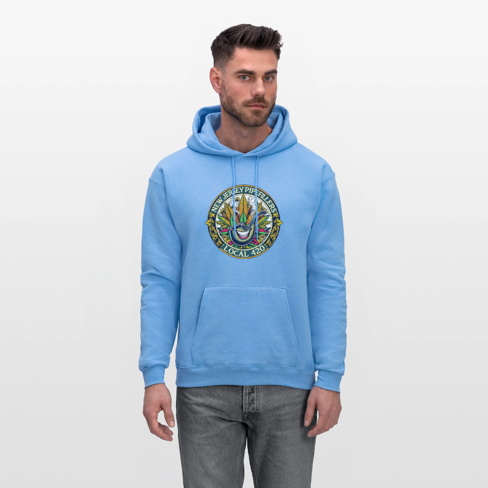NEW JERSEY PIPEFILLERS LOCAL 420 Men's Hoodie - carolina blue