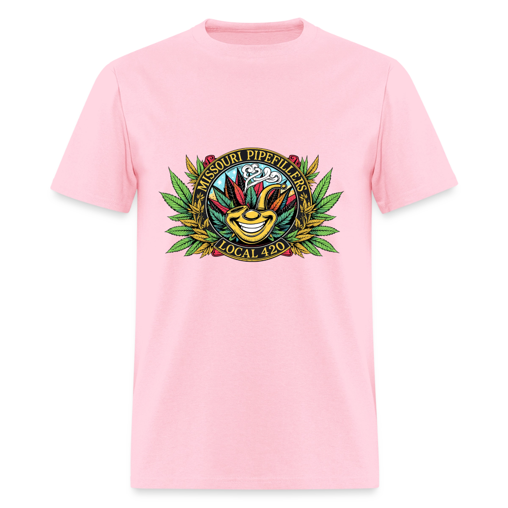 MISSOURI PIPEFILLERS LOCAL 420  F/B DESIGNS  Men's T-Shirt - pink