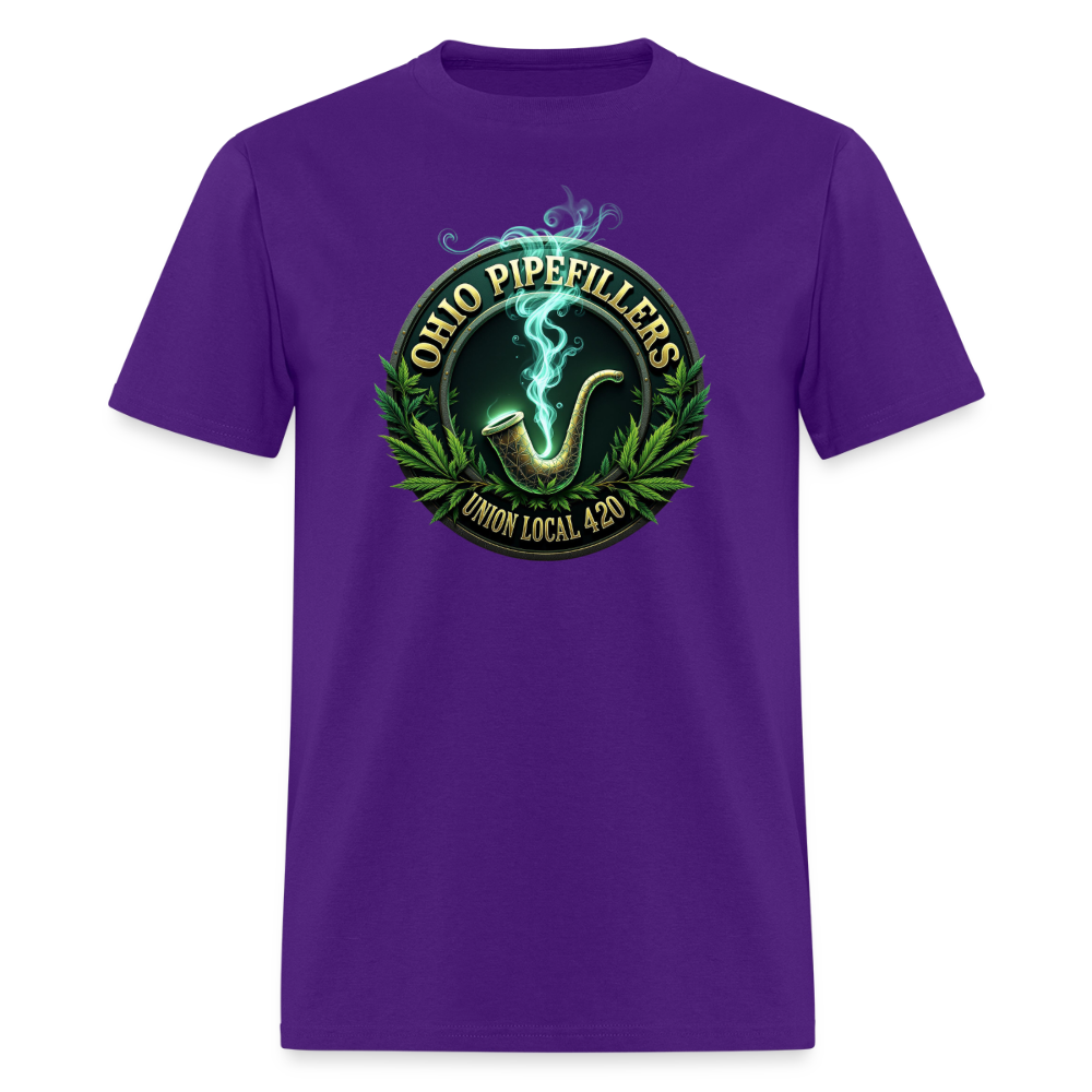 OHIO PIPEFILLERS UNION LOCAL 420 F/B DESIGNS Men's T-Shirt - purple