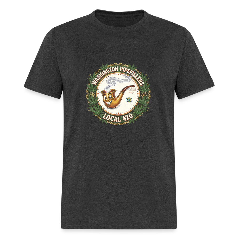 WASHINGTON PIPEFILLERS LOCAL 420 Men's T-Shirt - heather black
