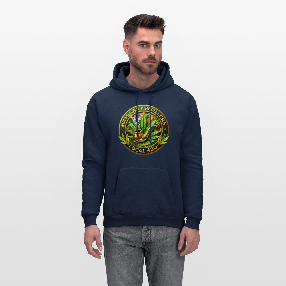 MICHIGAN PIPEFILLERS LOCAL 420 F/B DESIGN Men's Hoodie - navy