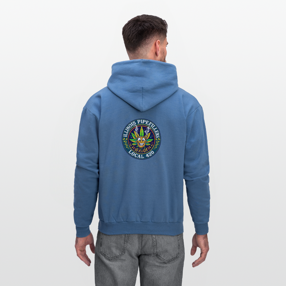 ILLINOIS PIPEFILLERS LOCAL 420 F/B DESIGN Men's Hoodie - denim blue