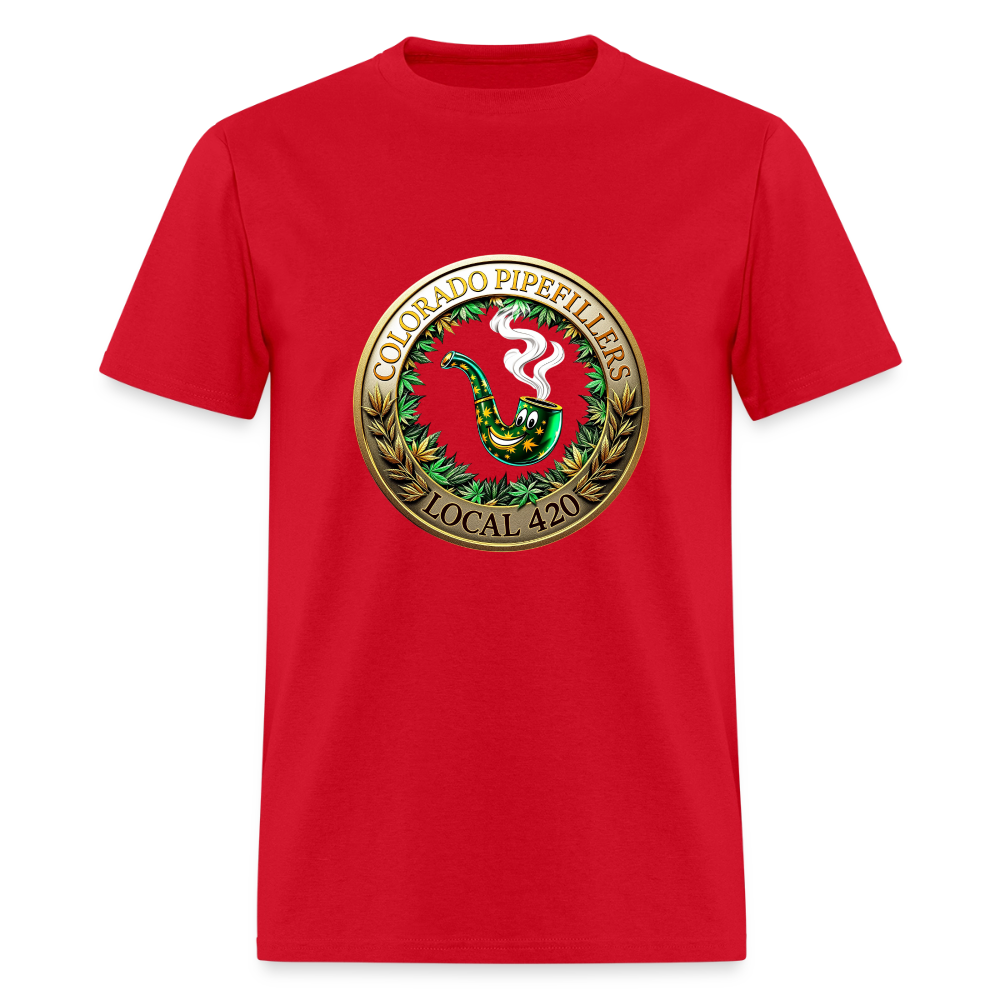 COLORADO PIPEFILLERS LOCAL 420  Men's T-Shirt - red
