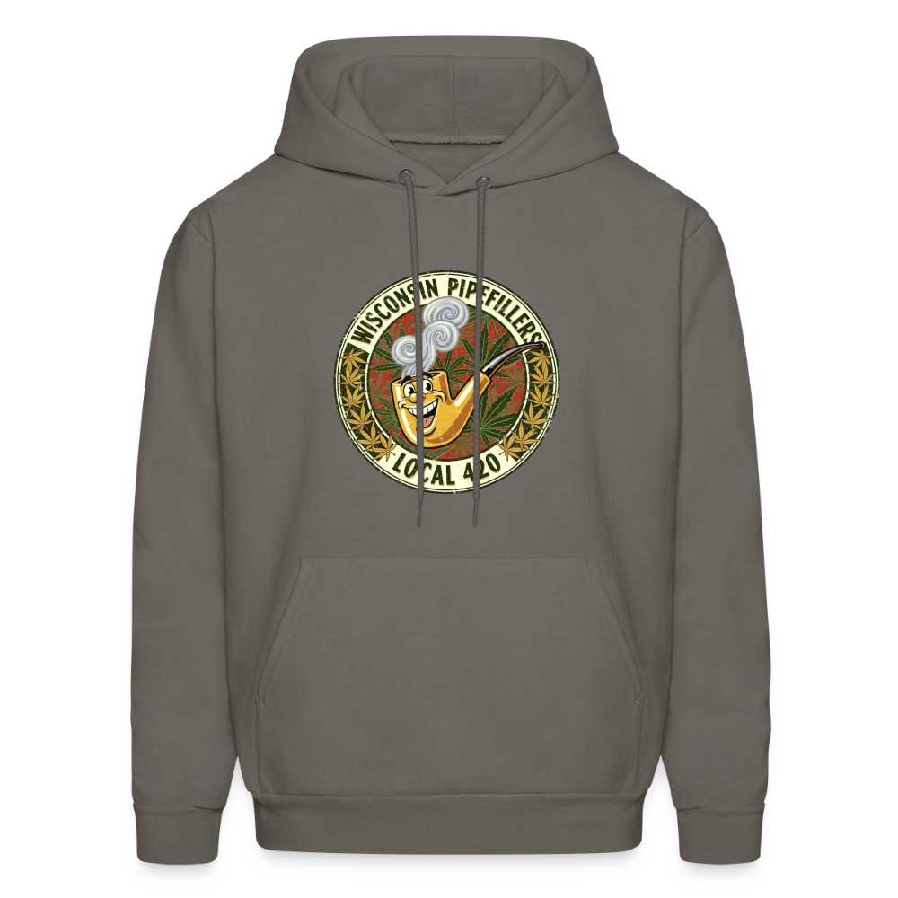 WISCONSIN PIPEFILLERS LOCL 420 Men's Hoodie - asphalt gray
